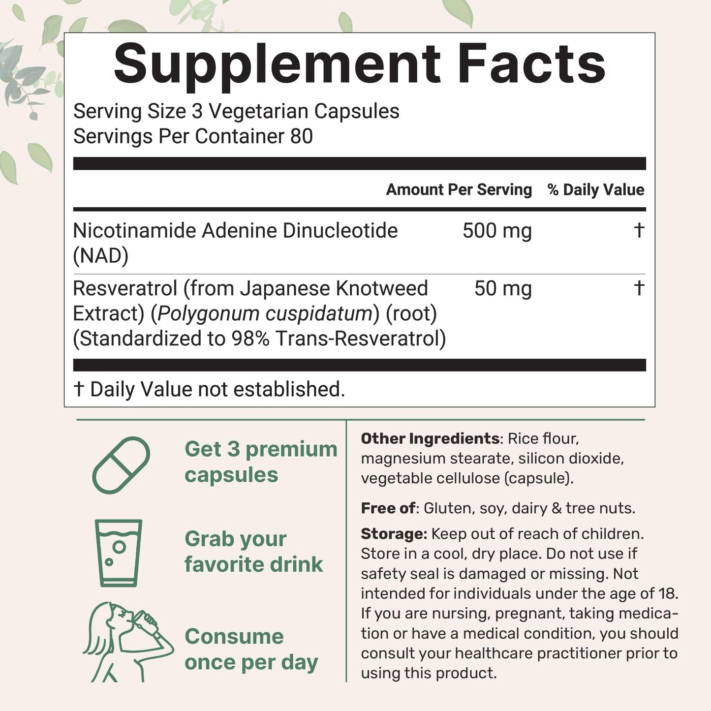 Resveratrol y NAD+ para apoyar la renovación celular