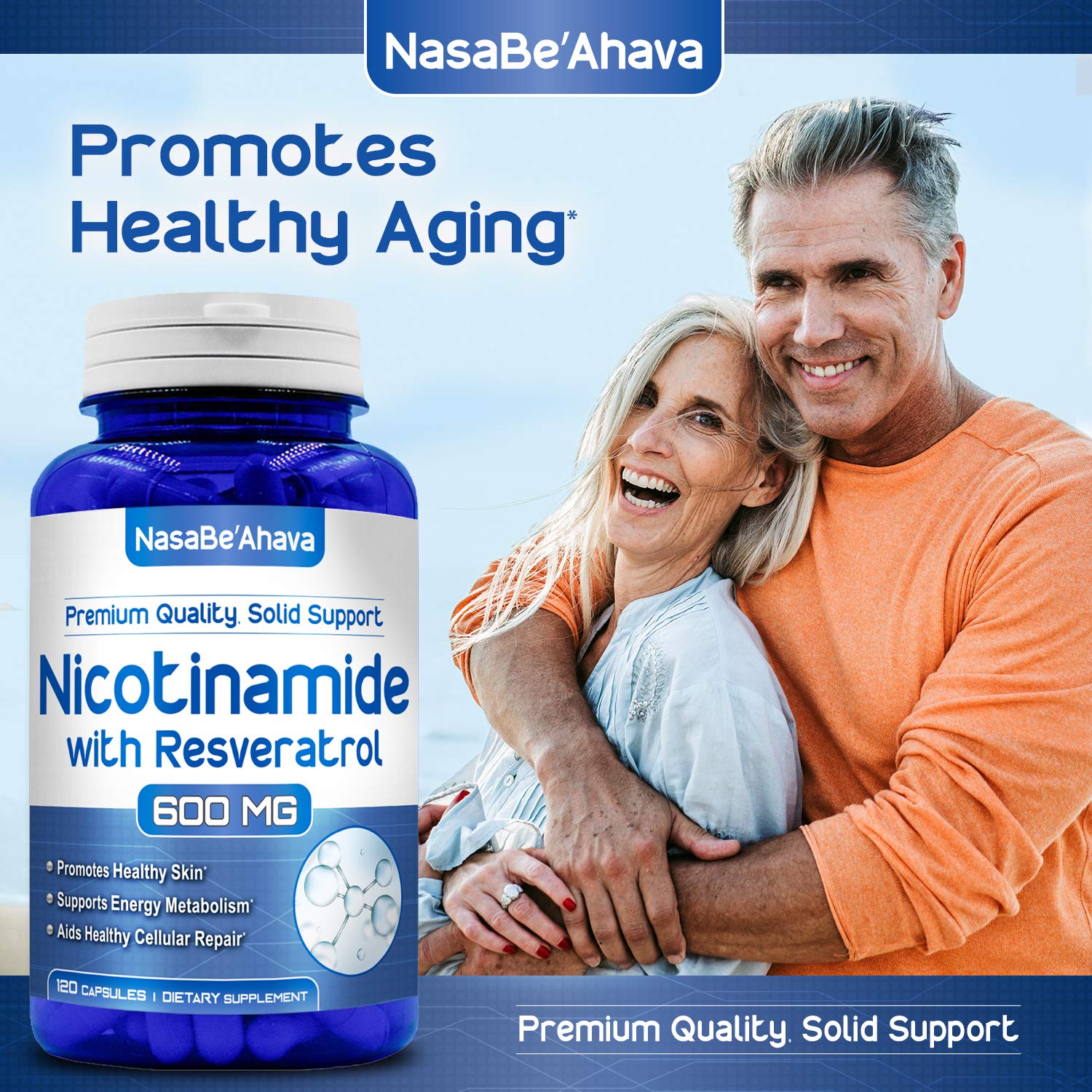 Resveratrol y nicotinamida cápsulas veganas 120 unidades