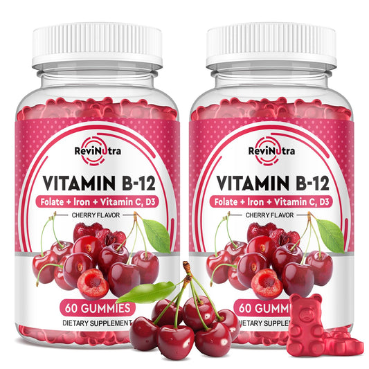 ReviNutra gomitas vitamina b12 5000mcg paquete doble 120 unidades