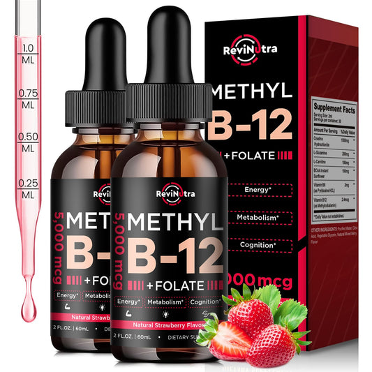 ReviNutra gotas vitamina b12 5000mcg sabor fresa