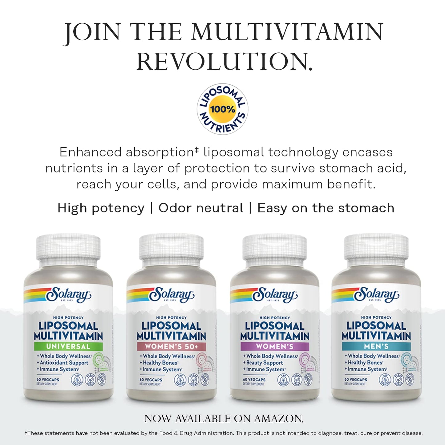 Revolución multivitamínica Solaray, liposomal