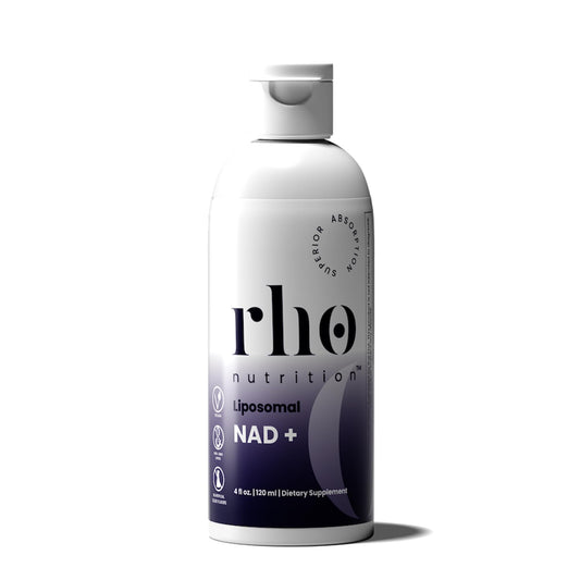 Rho Nutrition NAD+ Liposomal frasco suplemento líquido ultra absorción