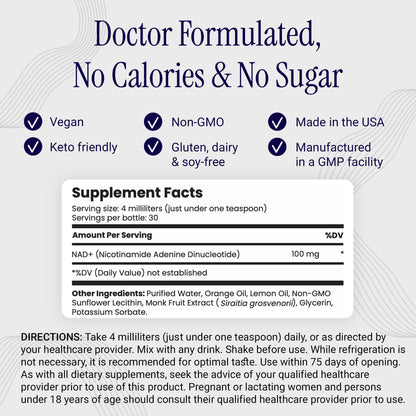 Rho Nutrition suplemento NAD+ líquido promoviendo energía celular
