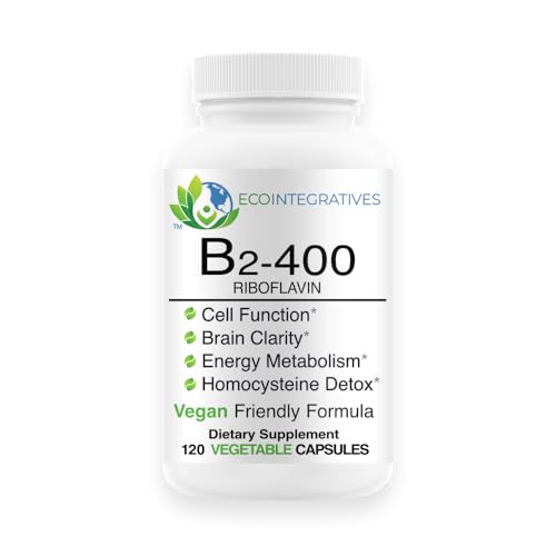 Riboflavina pura B2-400 400 mg 120 cápsulas veganas BioInnovations
