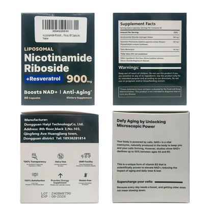 Ribósido de nicotinamida cápsulas para salud celular