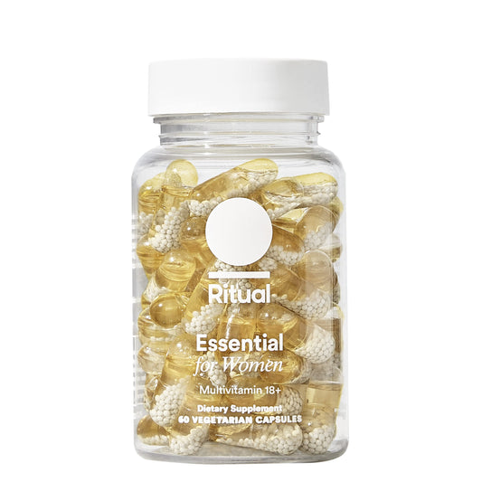 Ritual Multivitamínico para mujeres con 60 cápsulas en botella transparente