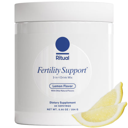 Ritual suplemento fertilidad 3 en 1 bebida en polvo sabor limón