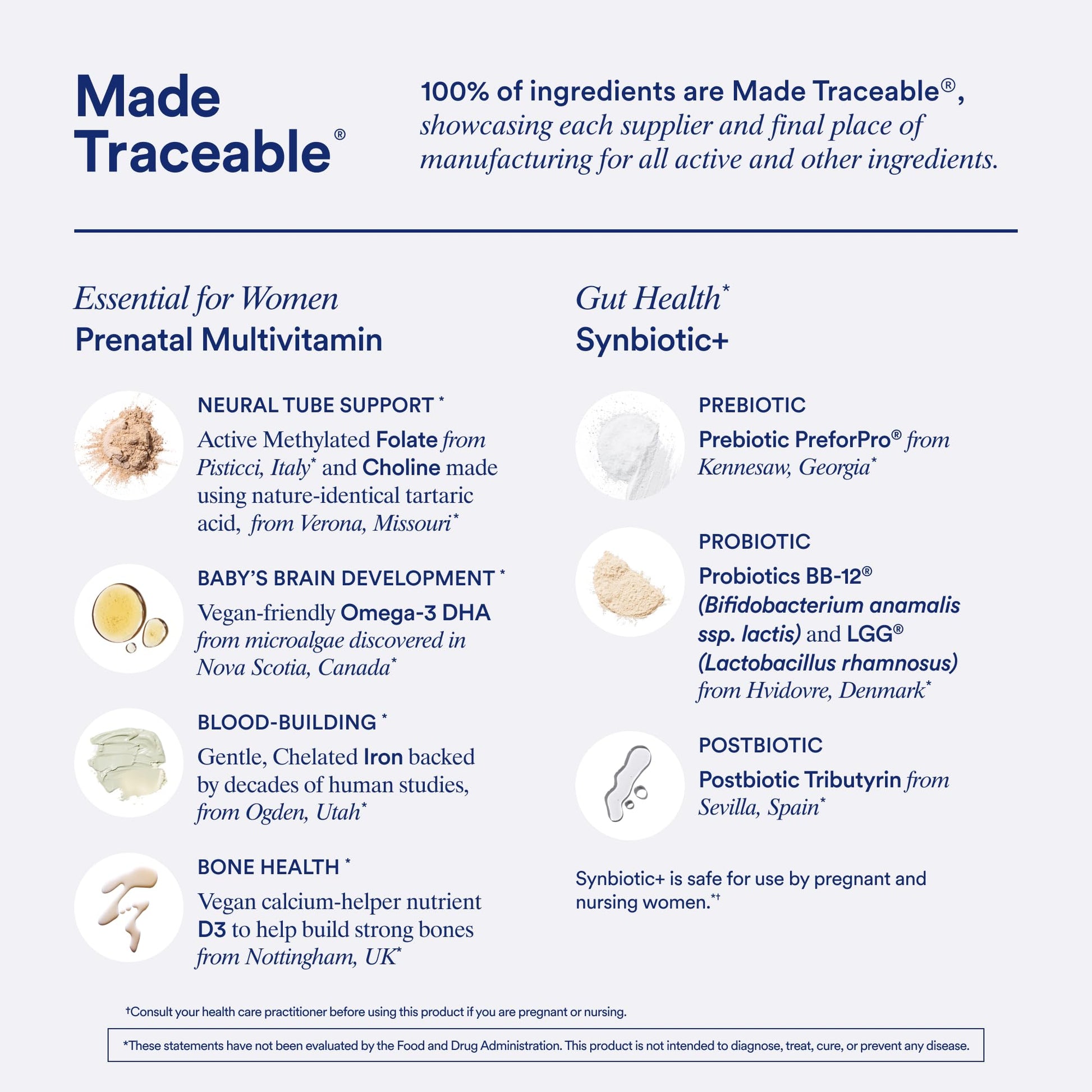 Suplemento Synbiotic+ 3 en 1 para salud intestinal con probióticos y prebióticos Ritual