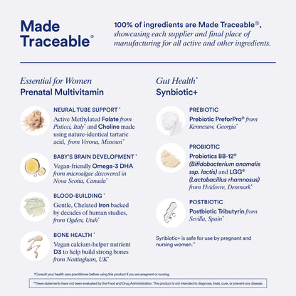 Suplemento Synbiotic+ 3 en 1 para salud intestinal con probióticos y prebióticos Ritual