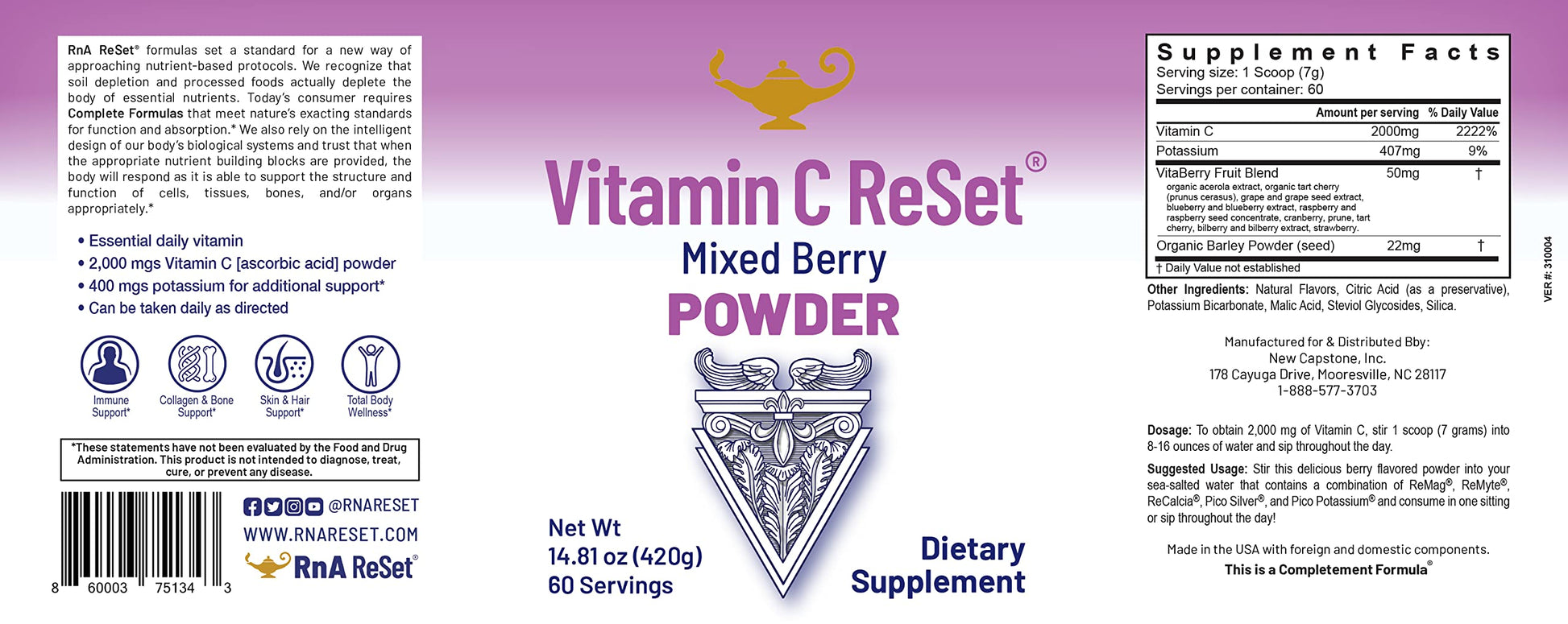 RnA ReSet paquete combinado magnesio y vitamina C imagen 5