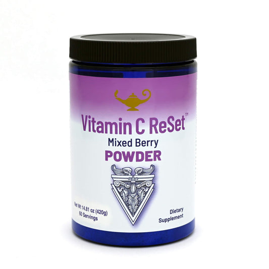 RnA ReSet polvo vitamina C sabor bayas envase frontal