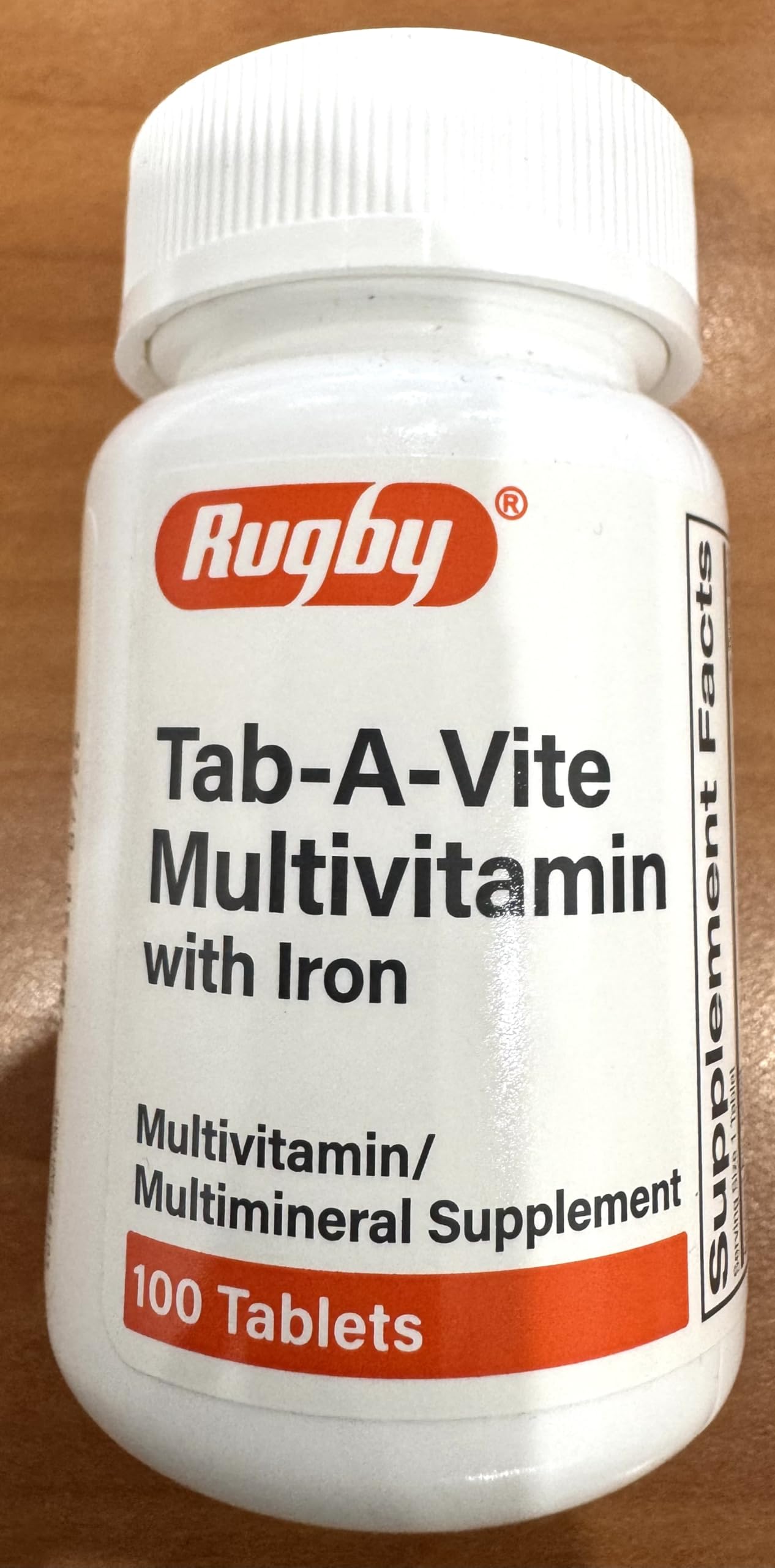Multivitamínico Rugby Tab-A-Vite con hierro y minerales en tabletas