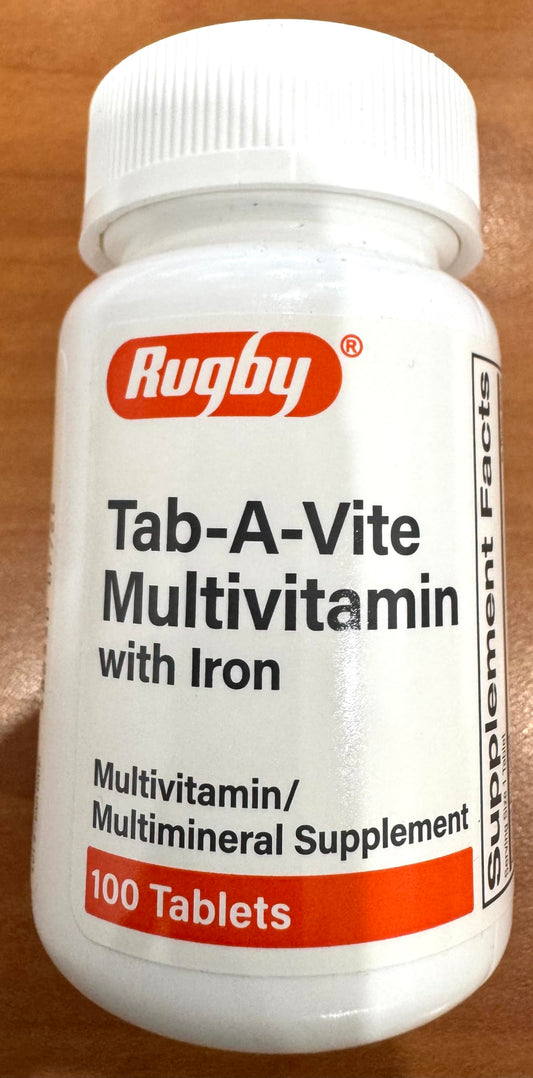 Multivitamínico Rugby Tab-A-Vite con hierro y minerales en tabletas
