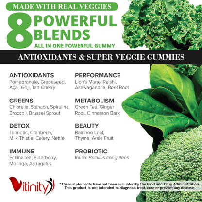 Sabor frambuesa gomas de verduras VITINITY