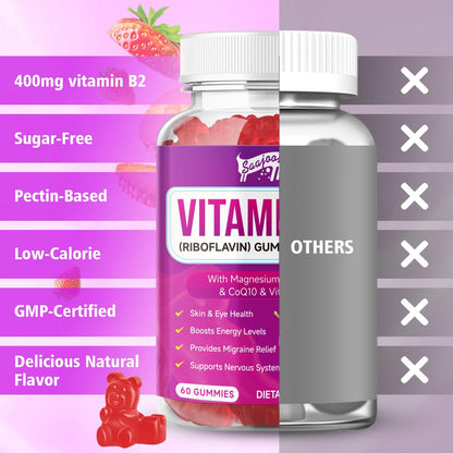 Sabor fresa gomitas vitamina b2 Saajoor para toda la familia