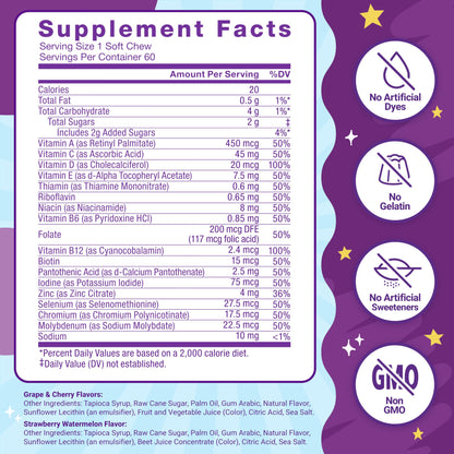 Sabor frutas multivitaminas Force Factor niños