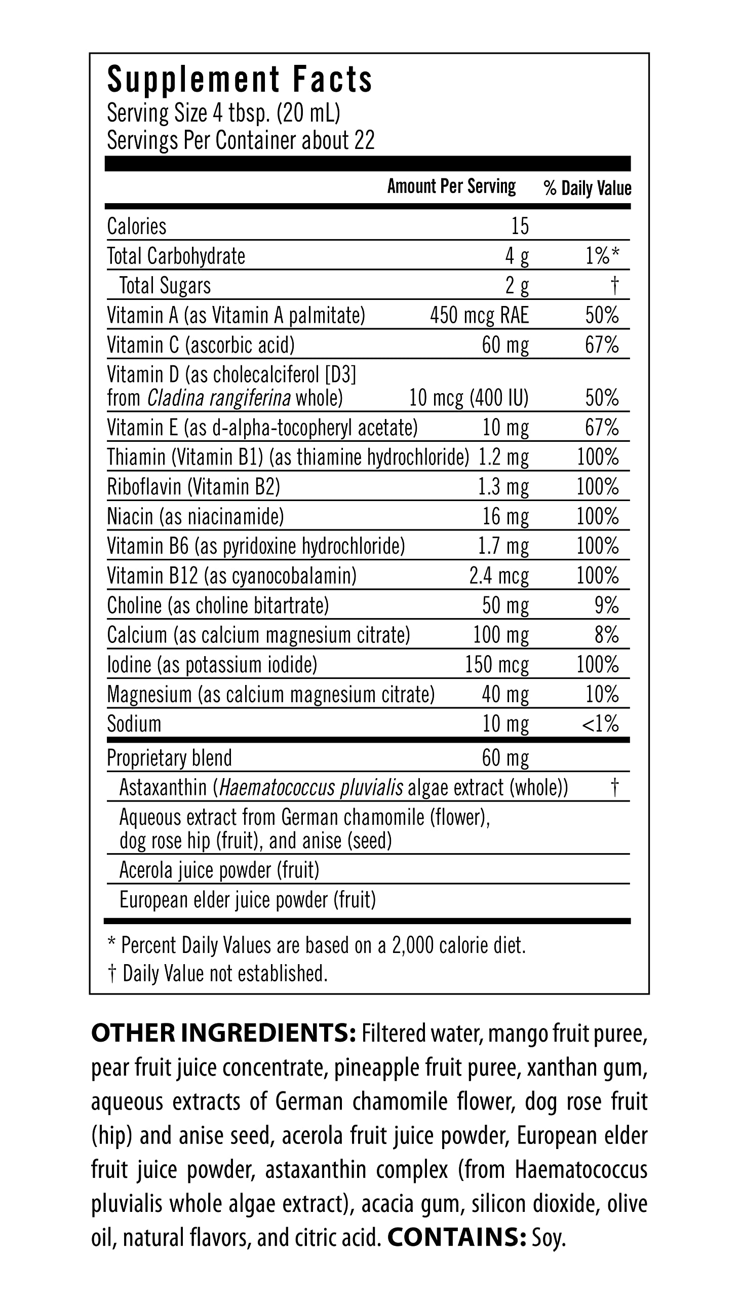 sabor multivitamínico líquido Flora