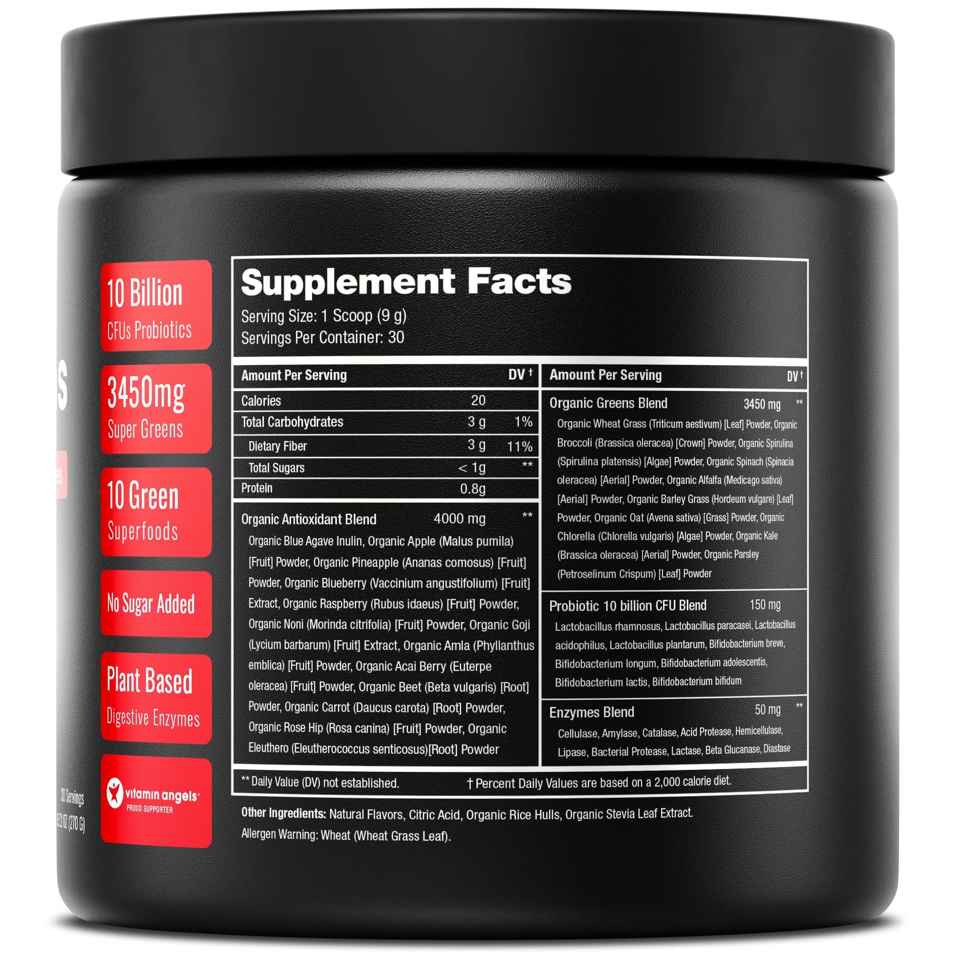 Sabor y nutrición polvo NutraChamps Super Greens sandía