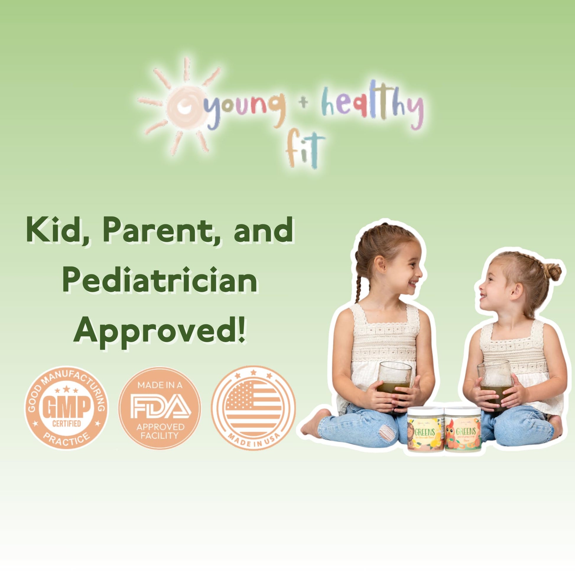 Sabor Parrot Peach Ring polvo greens orgánico para niños