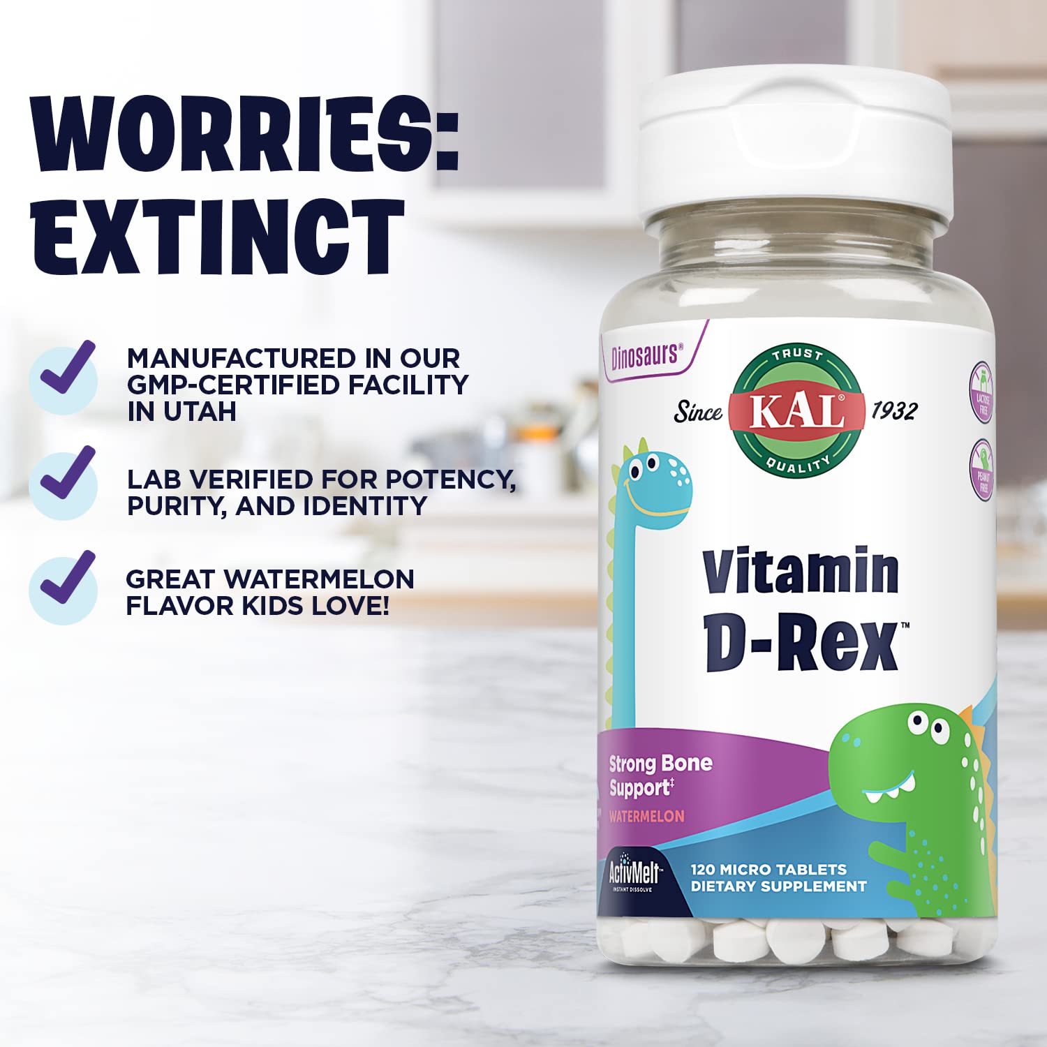 Sabor sandía Vitamin D-Rex para niños