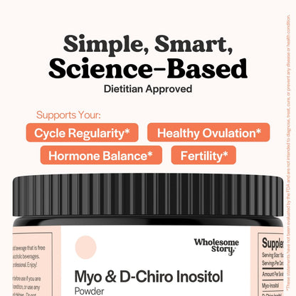 Saco con polvo Myo-Inositol y D-Chiro Inositol para salud ovárica