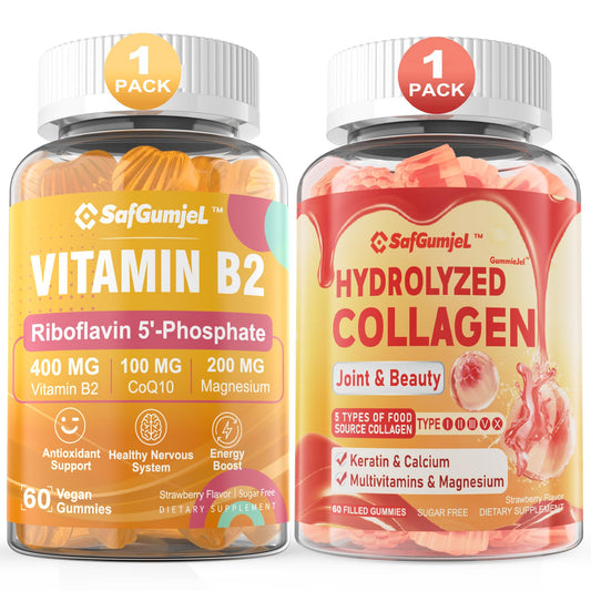 Safgumjel gomitas vitamina b2 riboflavina 200mg 400mg sin azucar