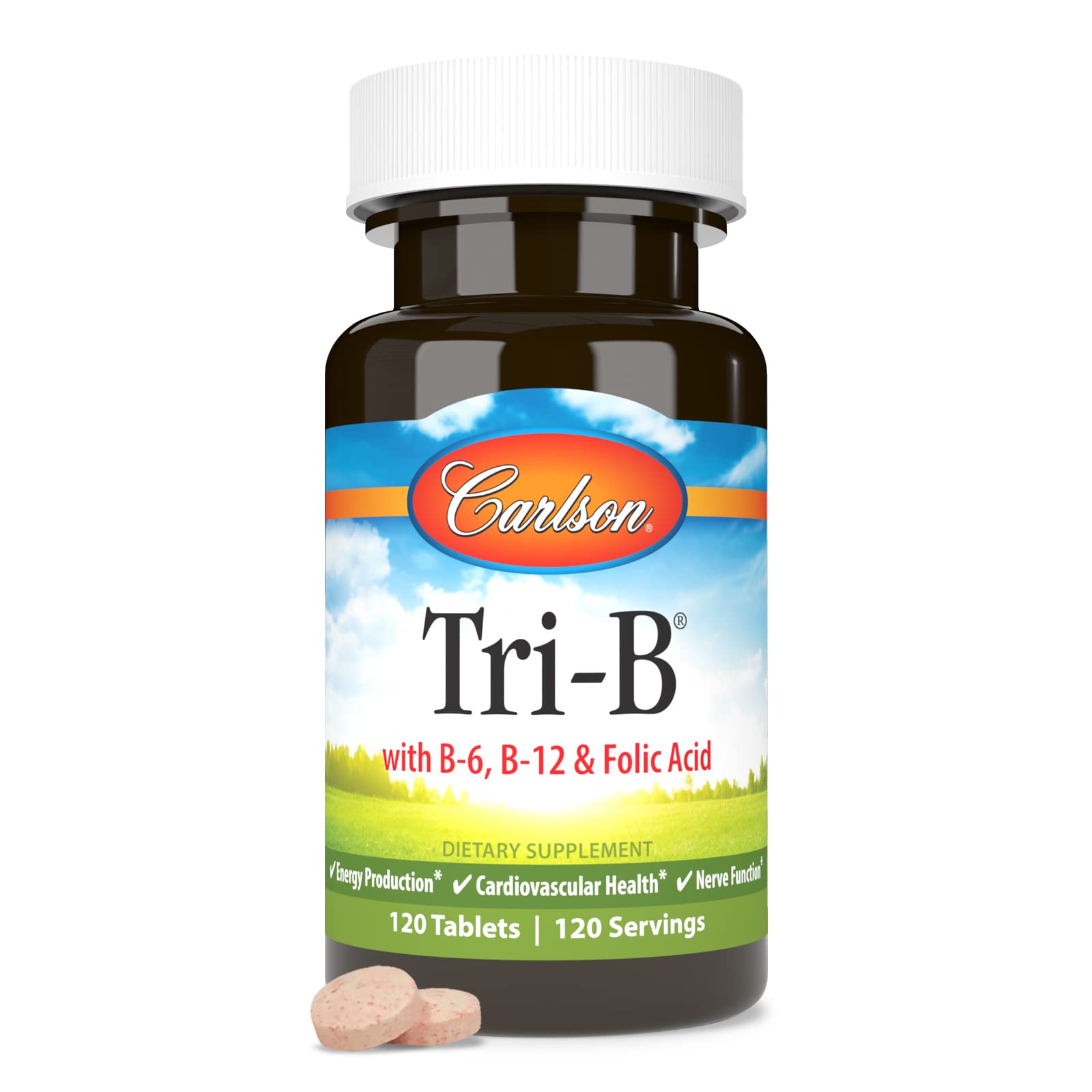 Salud cardiovascular con vitaminas B en tabletas