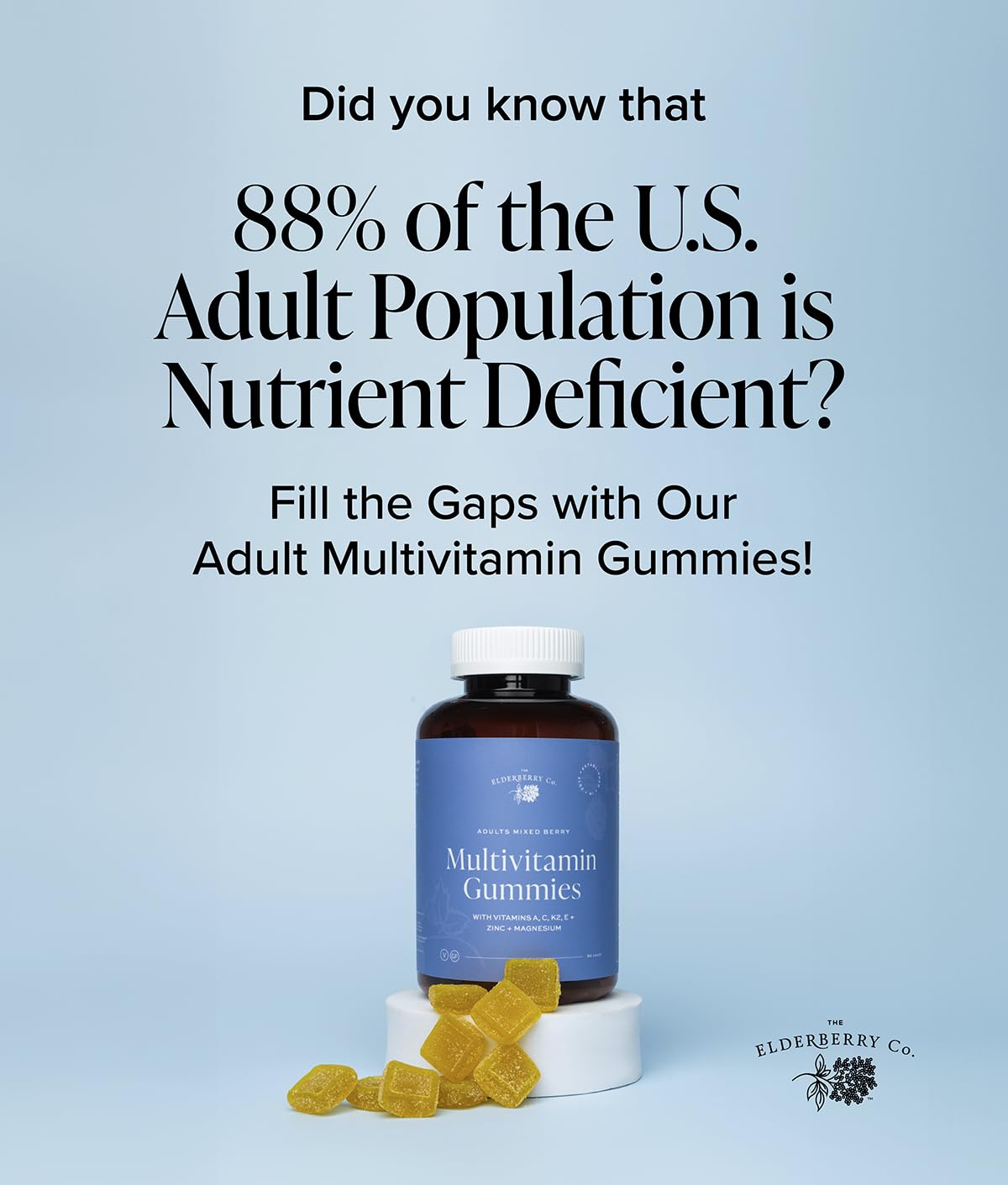 Aumenta tu salud con gomitas multivitamínicas Elderberry