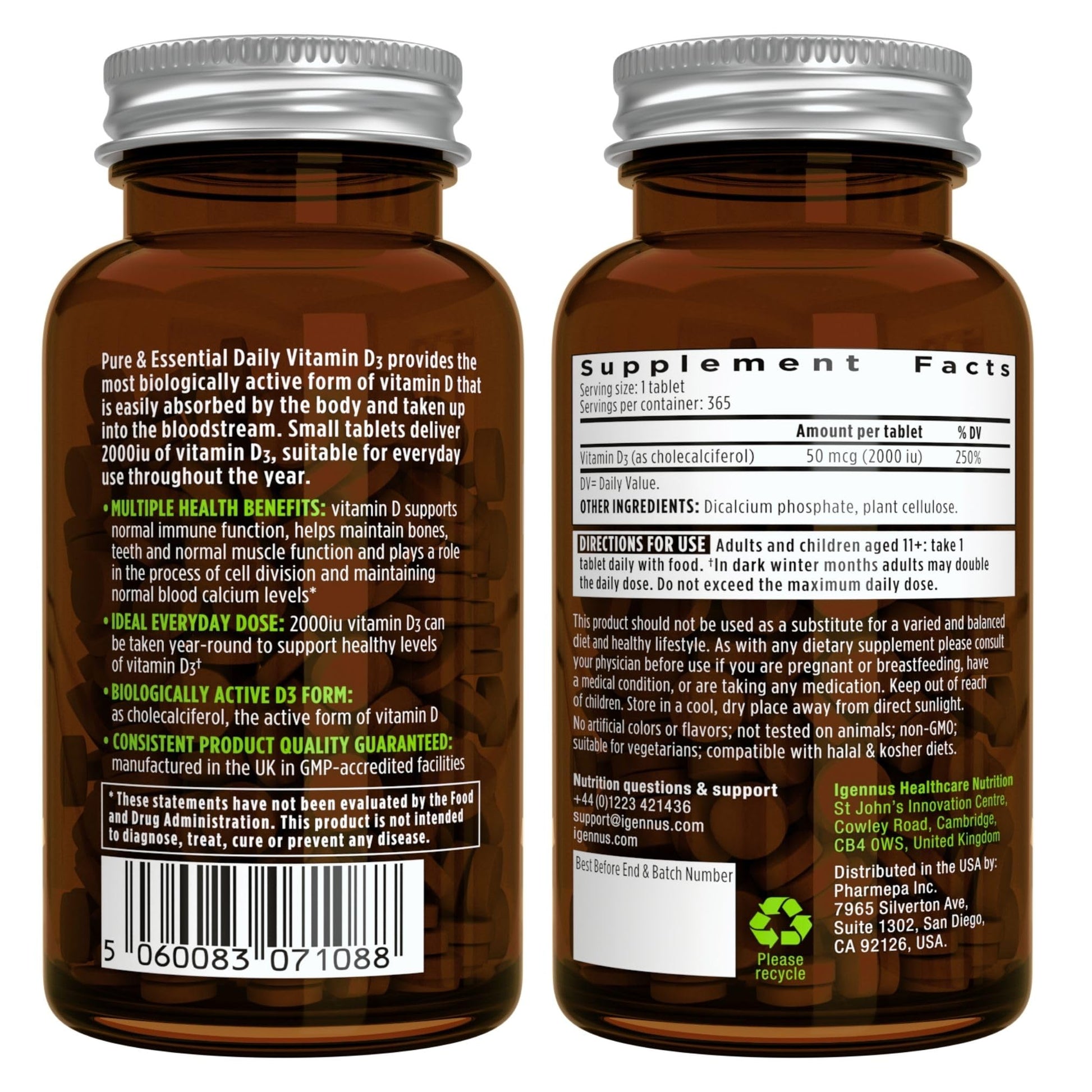 Salud inmune huesos y piel con vitamina D3 y zinc Igennus
