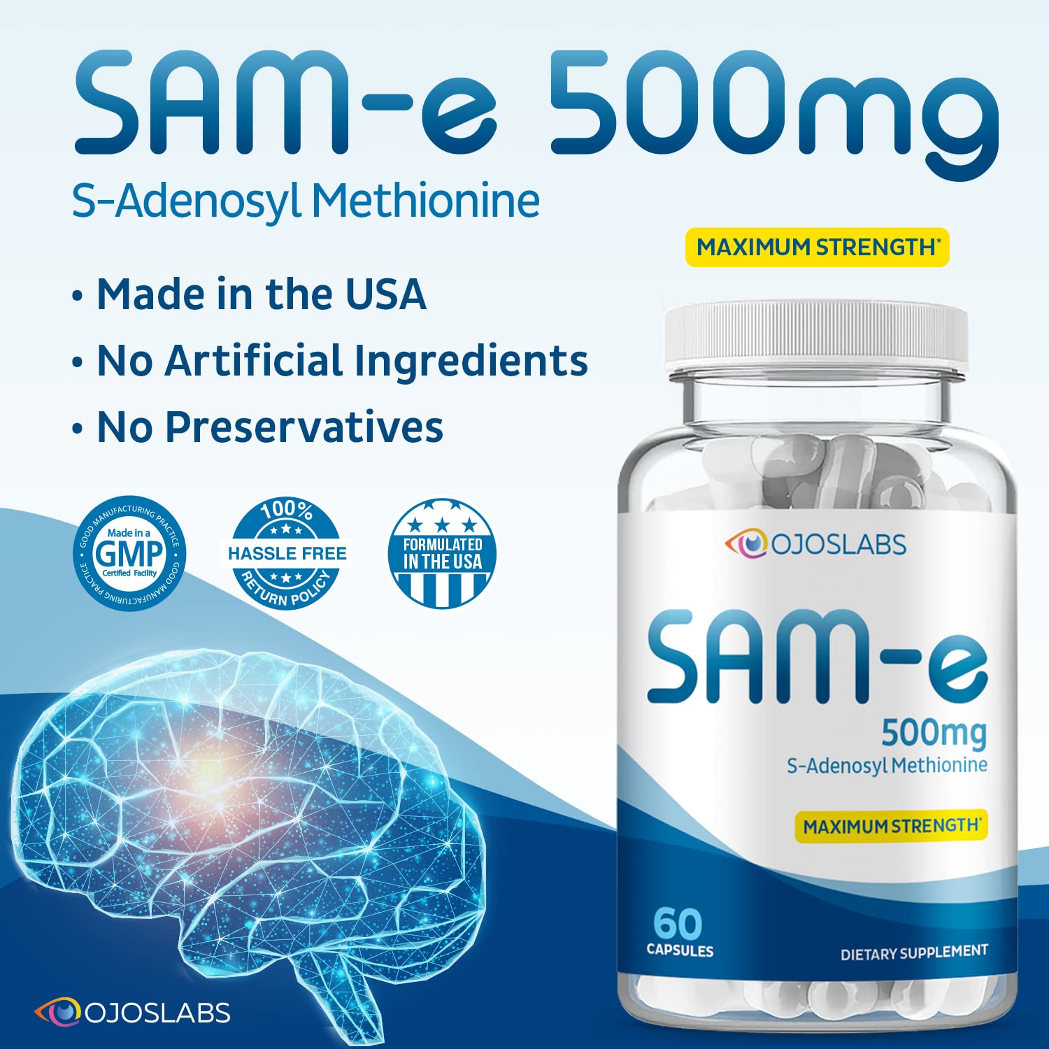 SAM-e 500mg OjosLabs características y beneficios