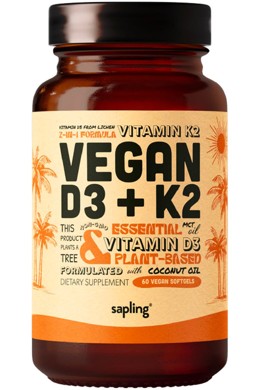 Sapling cápsulas blandas Vitamina D3 y K2 veganas