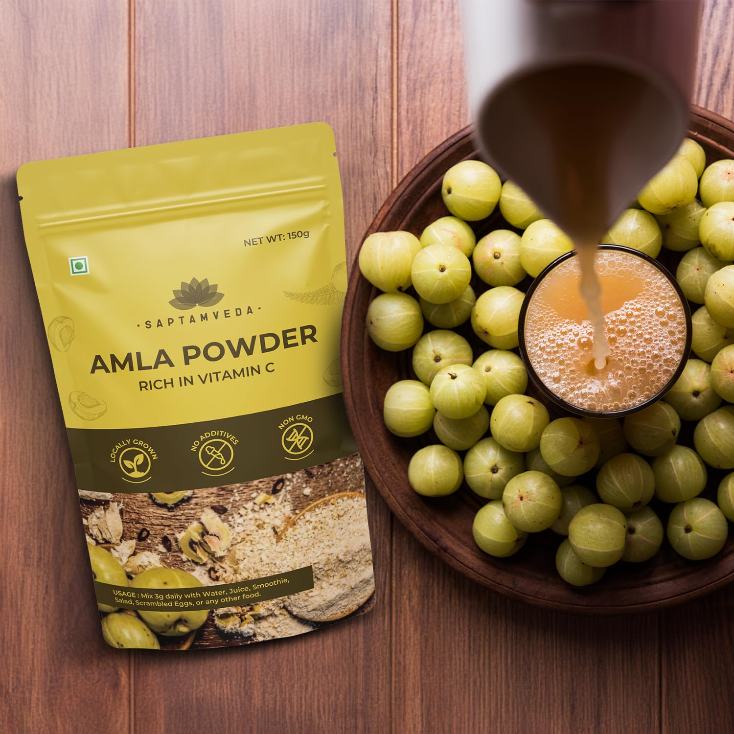SAPTAMVEDA amla polvo para salud inmunológica