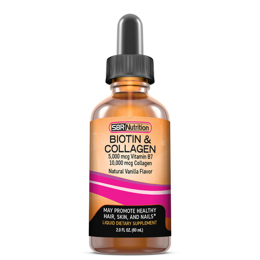 SBR Nutrition biotina colágeno suplemento líquido 60 ml