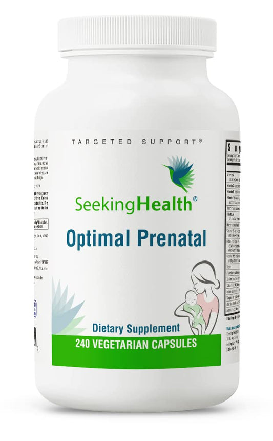 Seeking Health vitaminas prenatales 240 cápsulas frasco