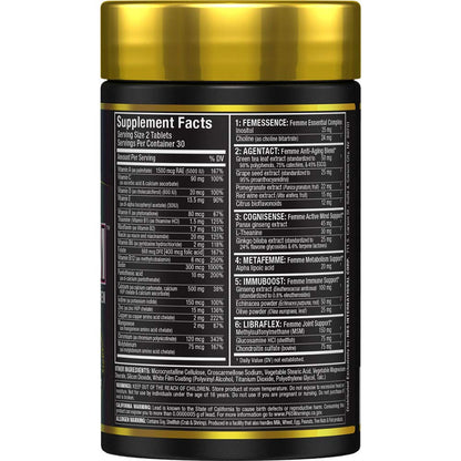 Sello de suplementación diaria de multivitaminas para mujeres