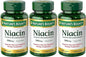 Set 3 frascos Niacina sin enrojecimiento Nature's Bounty