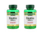 Set de dos frascos de biotina 5000 mcg Nature's Bounty