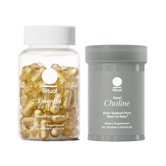Set Ritual madre a bebé vitaminas y colina prenatal 30 días