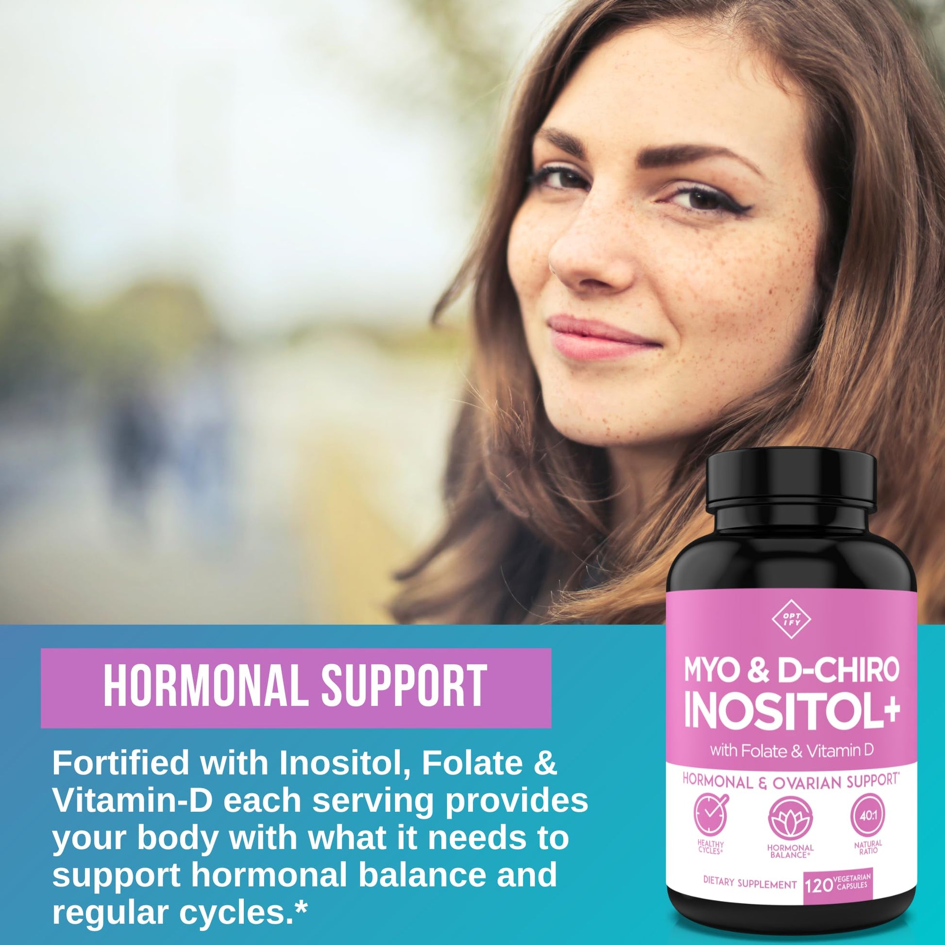 Set de suplemento de inositol en cápsulas y polvo para mujeres