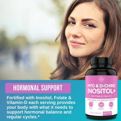 Set de suplemento de inositol en cápsulas y polvo para mujeres
