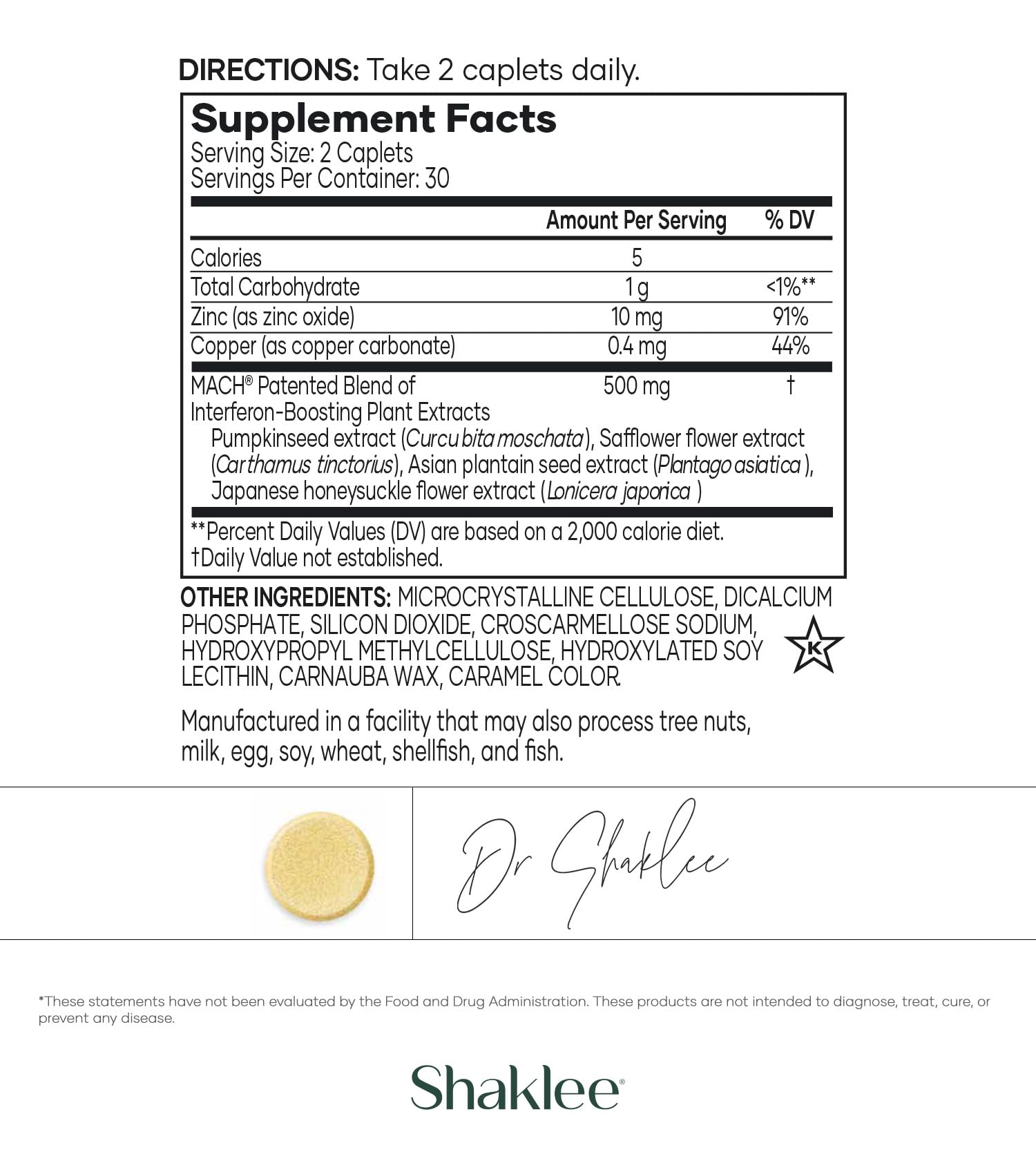 Shaklee Vita-C - suplementos y valores nutricionales
