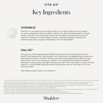 Shaklee Vita-D3 suplemento para absorción calcio y salud