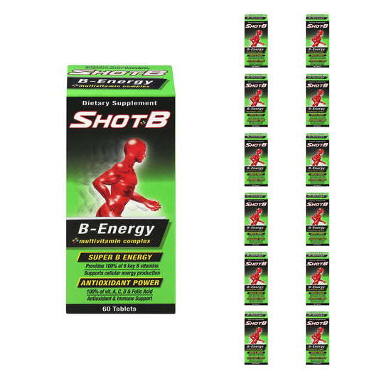 Caja de Shot B Energy - Multivitaminas para energía y soporte inmune