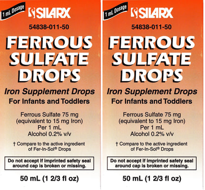 Silarx gotas de hierro sabor menta para niños y bebés 50 ml