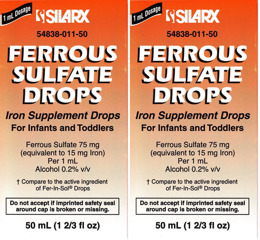 Silarx gotas de hierro sabor menta para niños y bebés 50 ml
