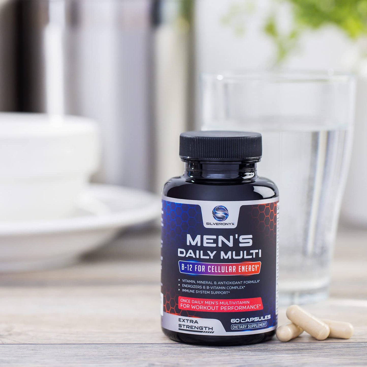 Uso diario de multivitaminas SilverOnyx para hombres