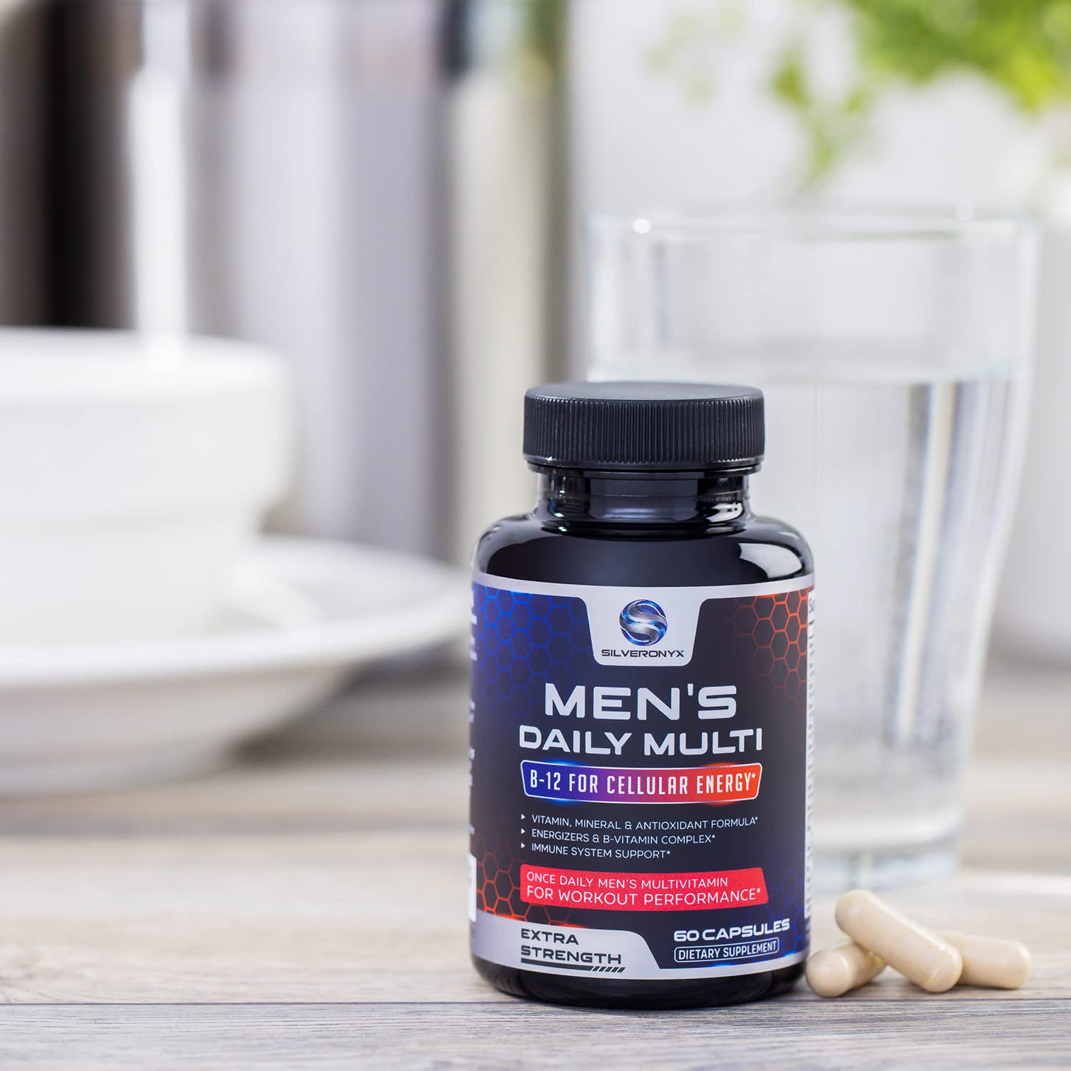 Uso diario de multivitaminas SilverOnyx para hombres