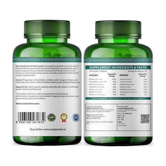 Cápsulas Simply Herbal apoyando función cerebral