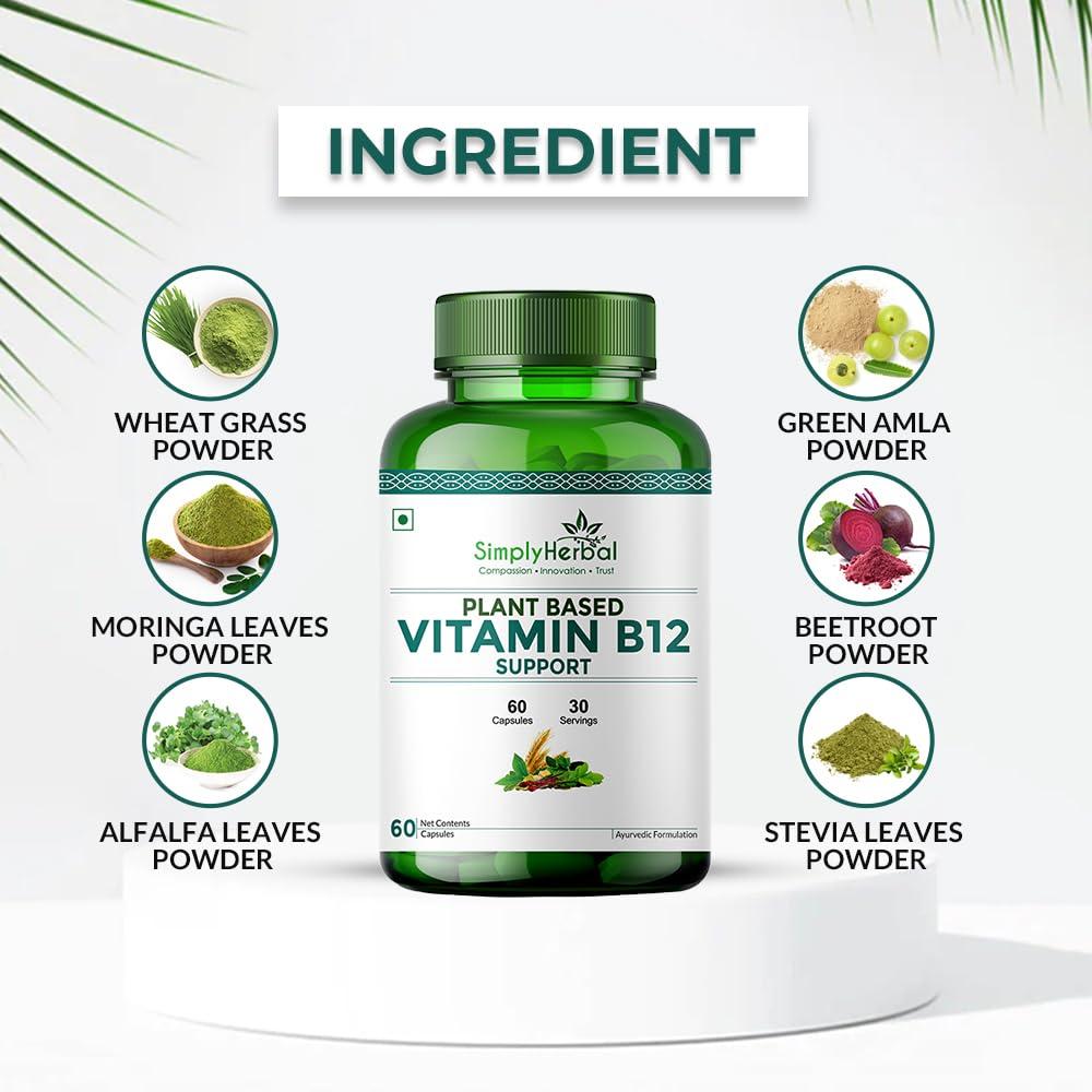 Etiqueta suplemento Simply Herbal vitamina B12