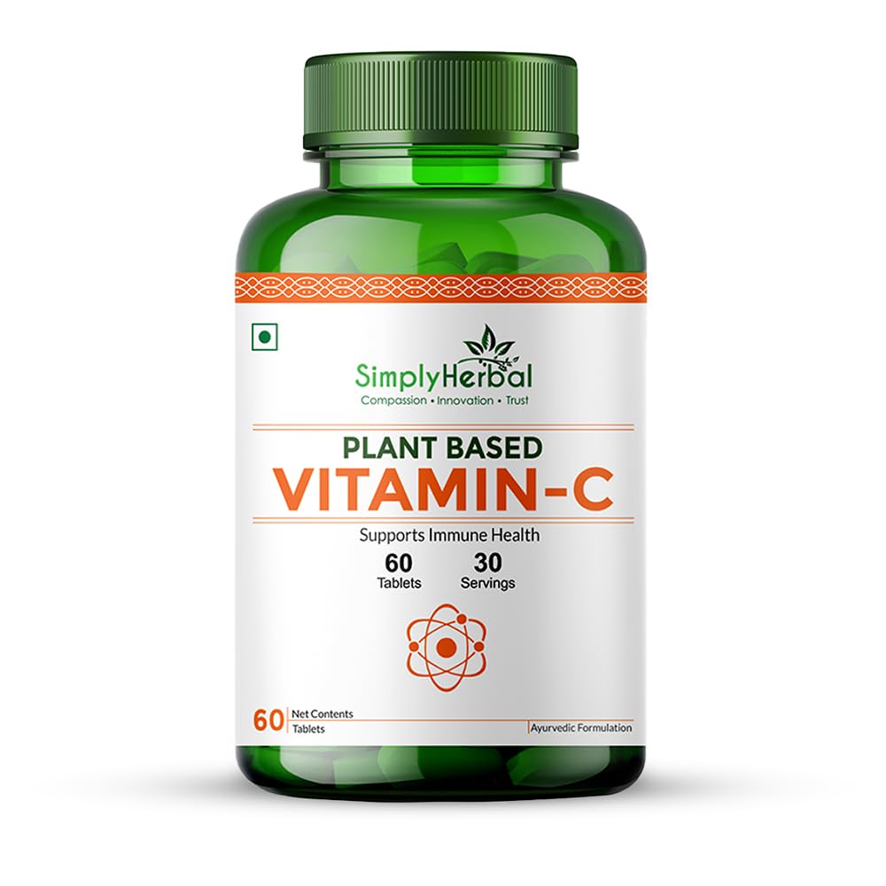 Tabletas Simply Herbal Vitamina C natural para piel radiante